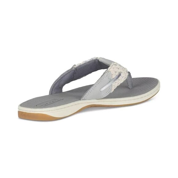 Sperry Parrotfish Flip Flop Sandal Gray Silver 8 New $50 - Picture 2 of 5